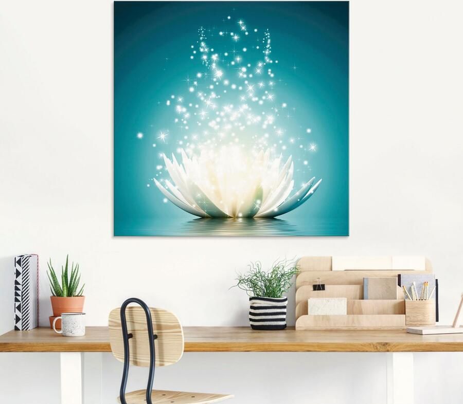 Artland Print op glas Magie van de lotusbloem - Foto 4