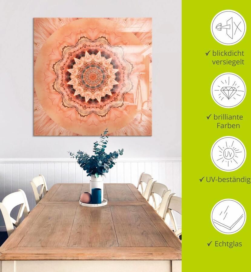 Artland Print op glas Mandala barmhartigheid - Foto 4