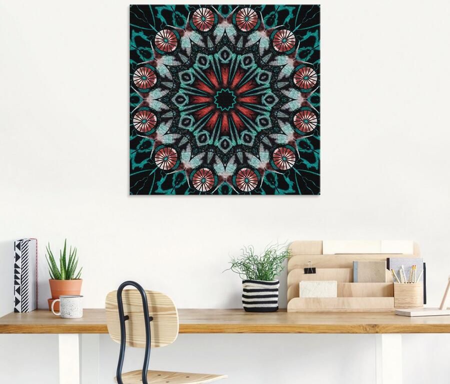 Artland Print op glas Mandala bescherming van de krijger - Foto 5