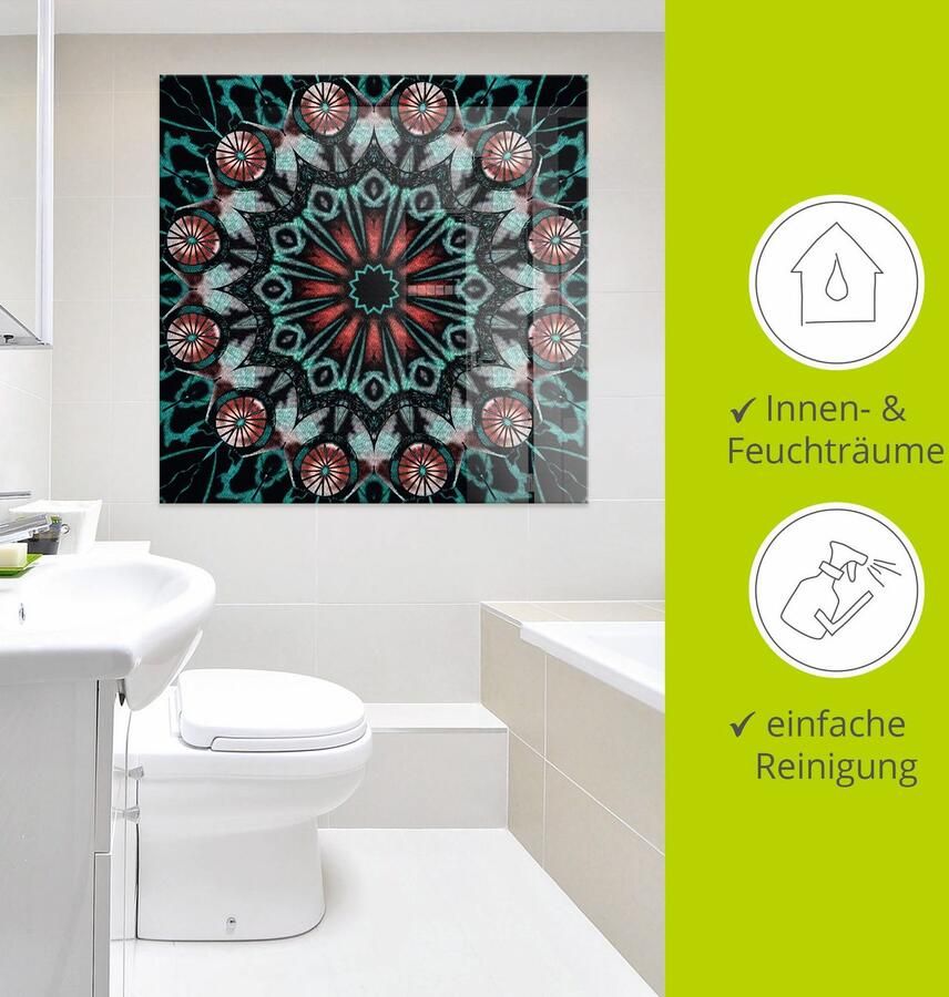 Artland Print op glas Mandala bescherming van de krijger - Foto 3