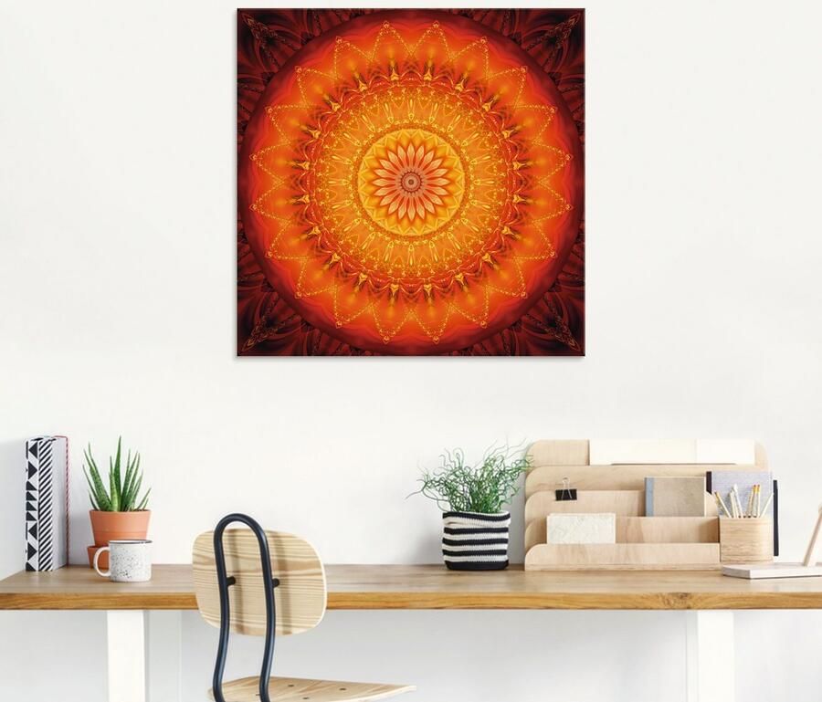 Artland Print op glas Mandala energie 1 in verschillende maten - Foto 5