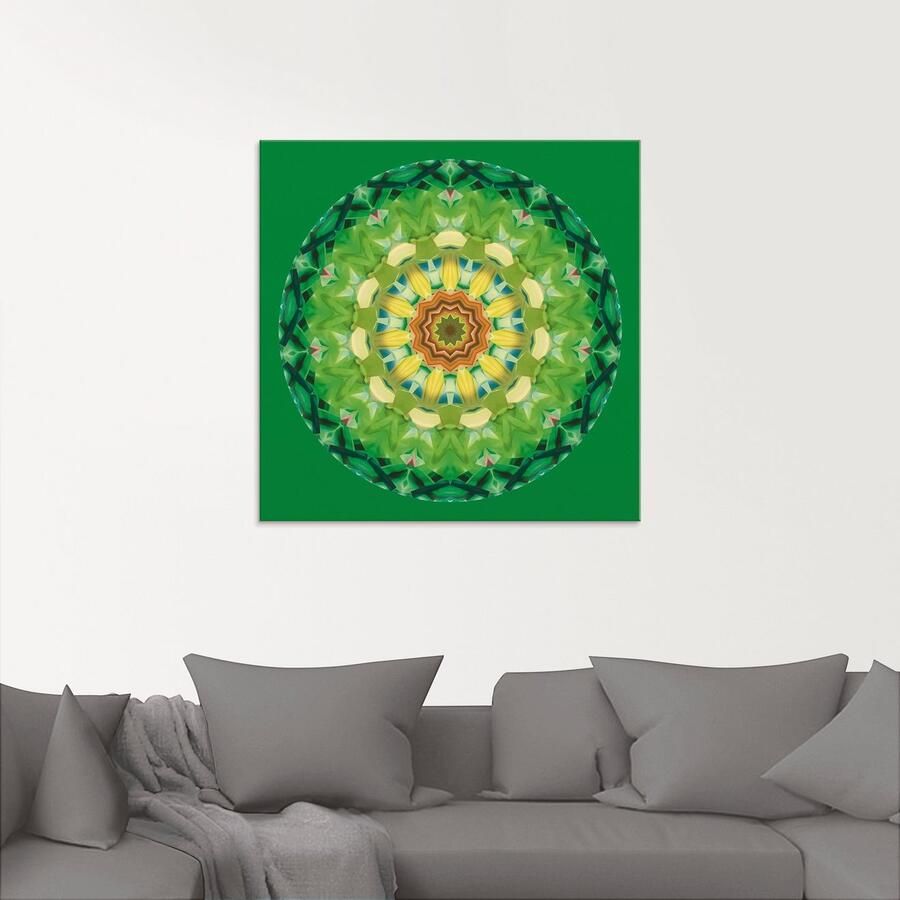 Artland Print op glas Mandala II in verschillende maten