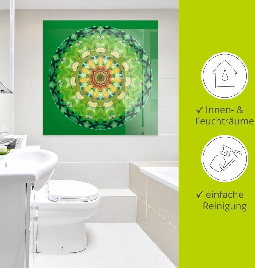 Artland Print op glas Mandala II in verschillende maten - Foto 3