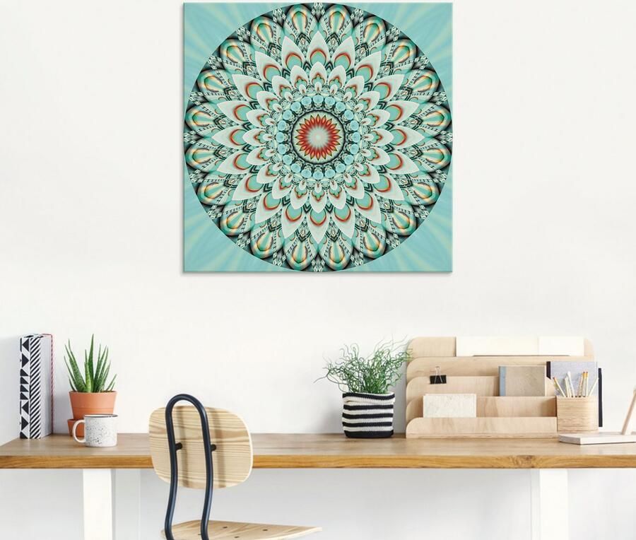 Artland Print op glas Mandala integriteit in verschillende maten - Foto 5