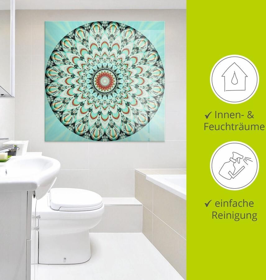 Artland Print op glas Mandala integriteit in verschillende maten - Foto 3