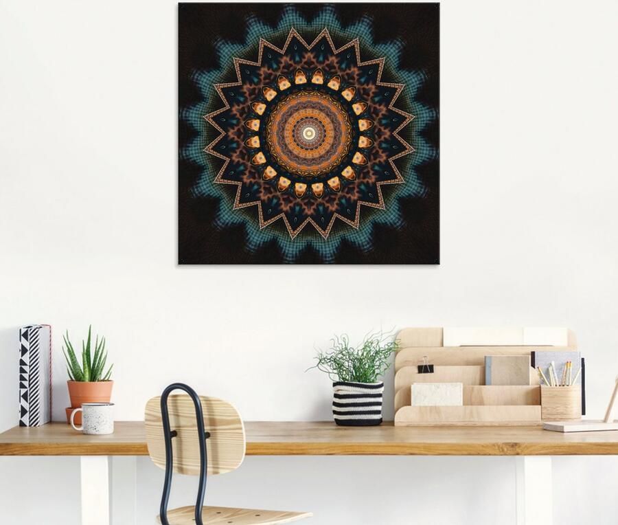 Artland Print op glas Mandala kosmisch bewustzijn - Foto 4
