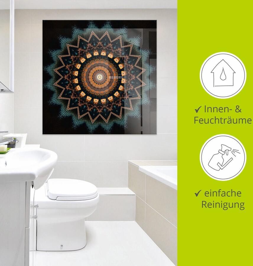 Artland Print op glas Mandala kosmisch bewustzijn - Foto 3