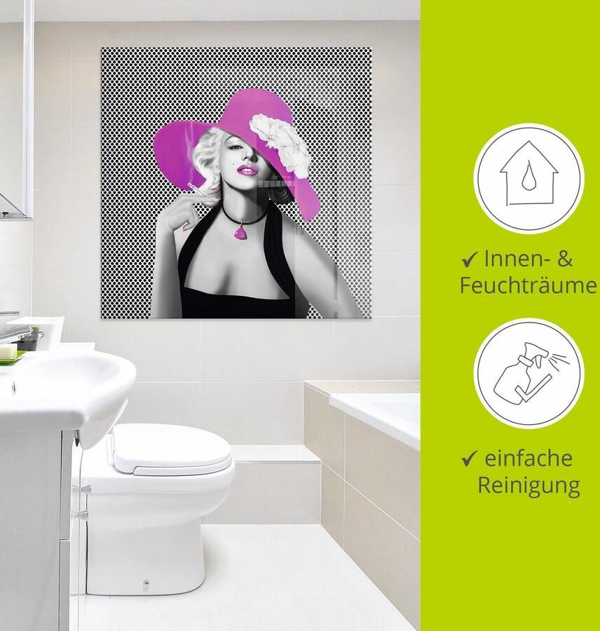 Artland Print op glas Marilyn In popart in verschillende maten - Foto 3