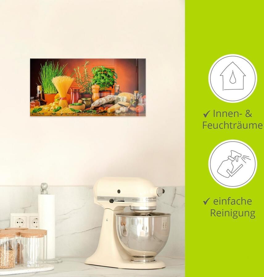 Artland Print op glas Mediterraans en Italiaans eten