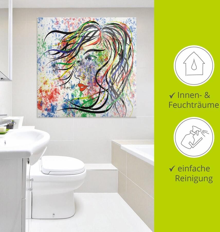 Artland Print op glas Modern portret in verschillende maten - Foto 3