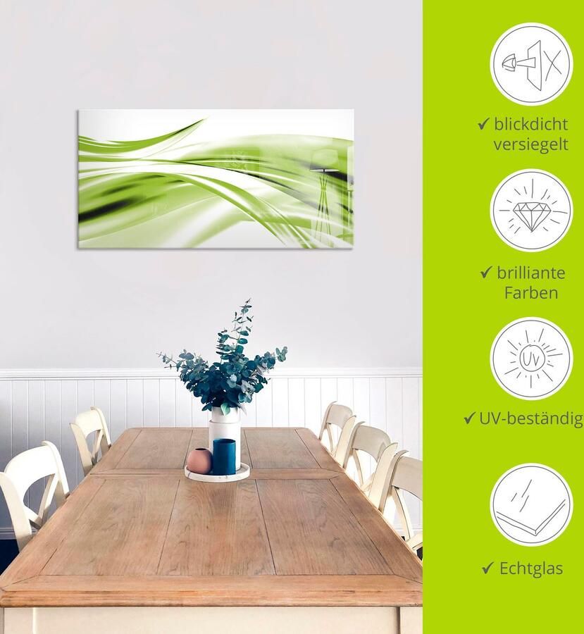 Artland Print op glas Mooie golf abstract in verschillende maten - Foto 3