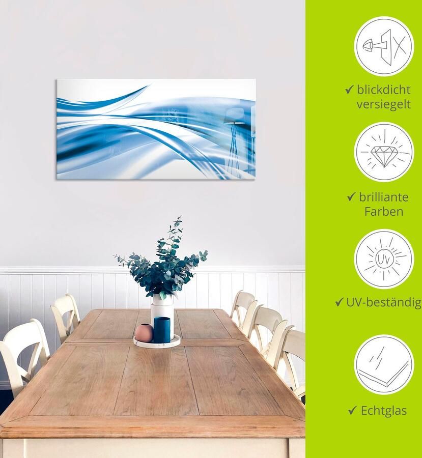 Artland Print op glas Mooie golf abstract in verschillende maten - Foto 3