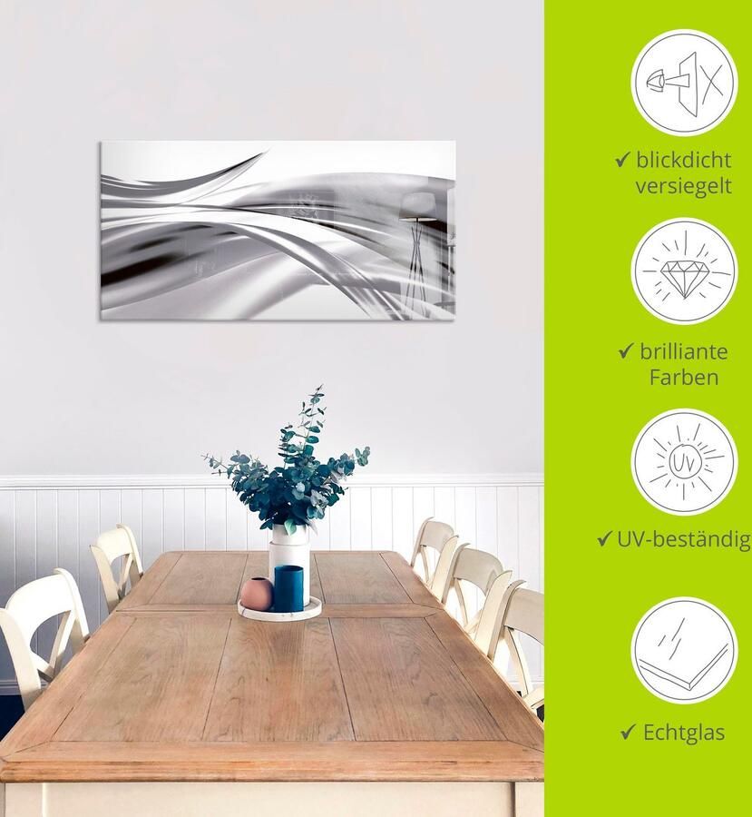 Artland Print op glas Mooie golf abstract in verschillende maten - Foto 3