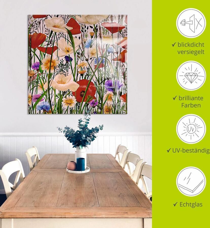 Artland Print op glas Multicolour en natuurlijk - Foto 4