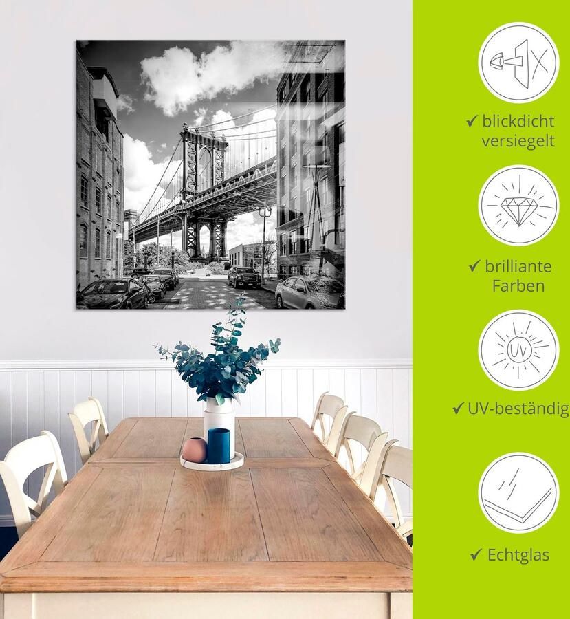 Artland Print op glas New York City Manhattan Bridge I - Foto 4