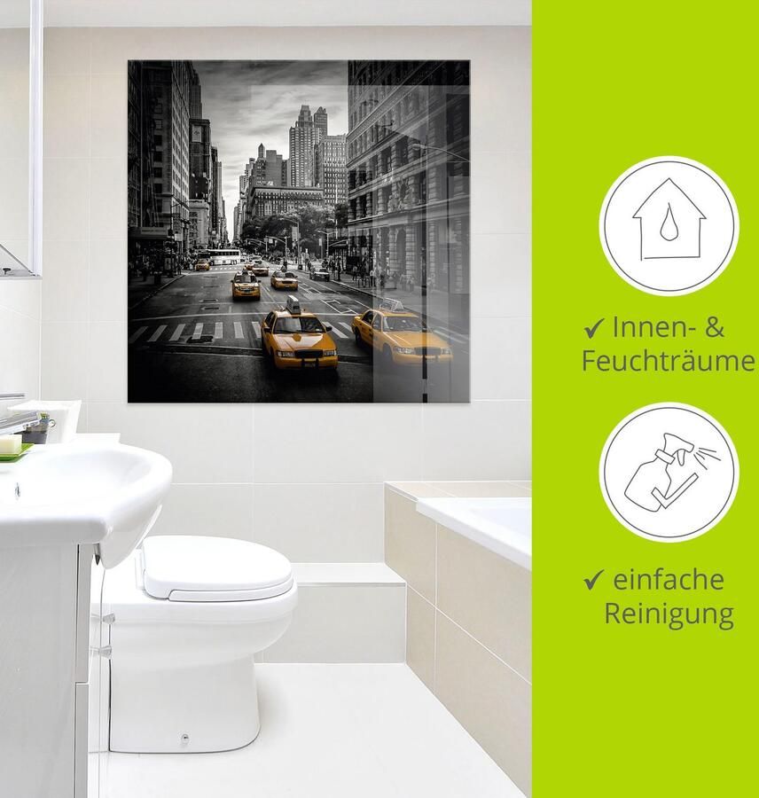 Artland Print op glas New York City Verkeer 5th Avenue - Foto 3