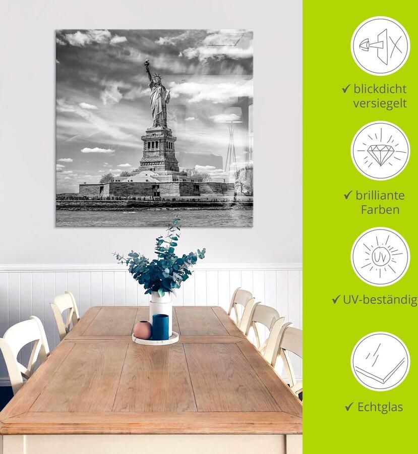 Artland Print op glas New York City Vrijheidsbeeld - Foto 5