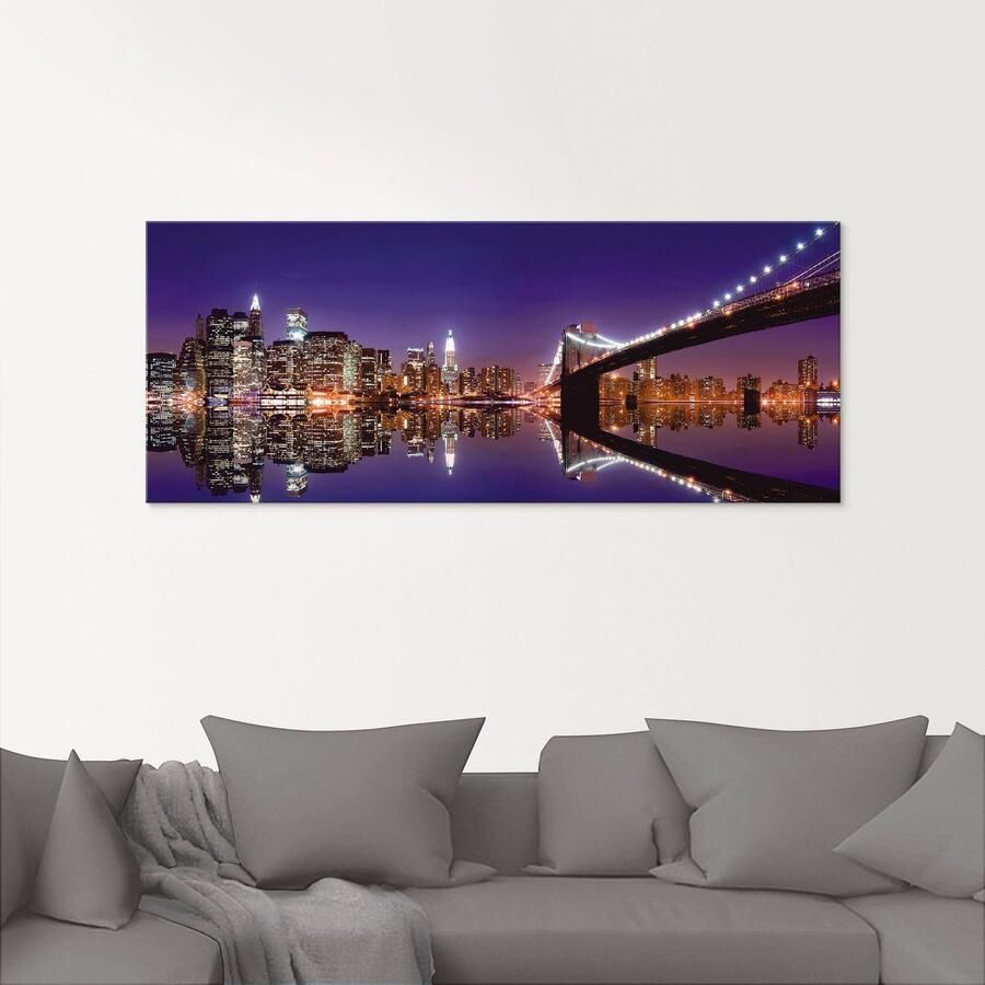 Artland Print op glas New York skyline in verschillende maten - Foto 2
