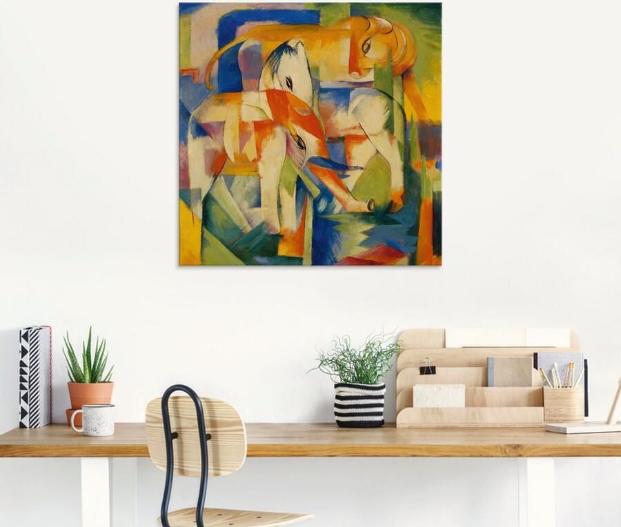 Artland Print op glas Olifant paard rund. 1914. - Foto 5