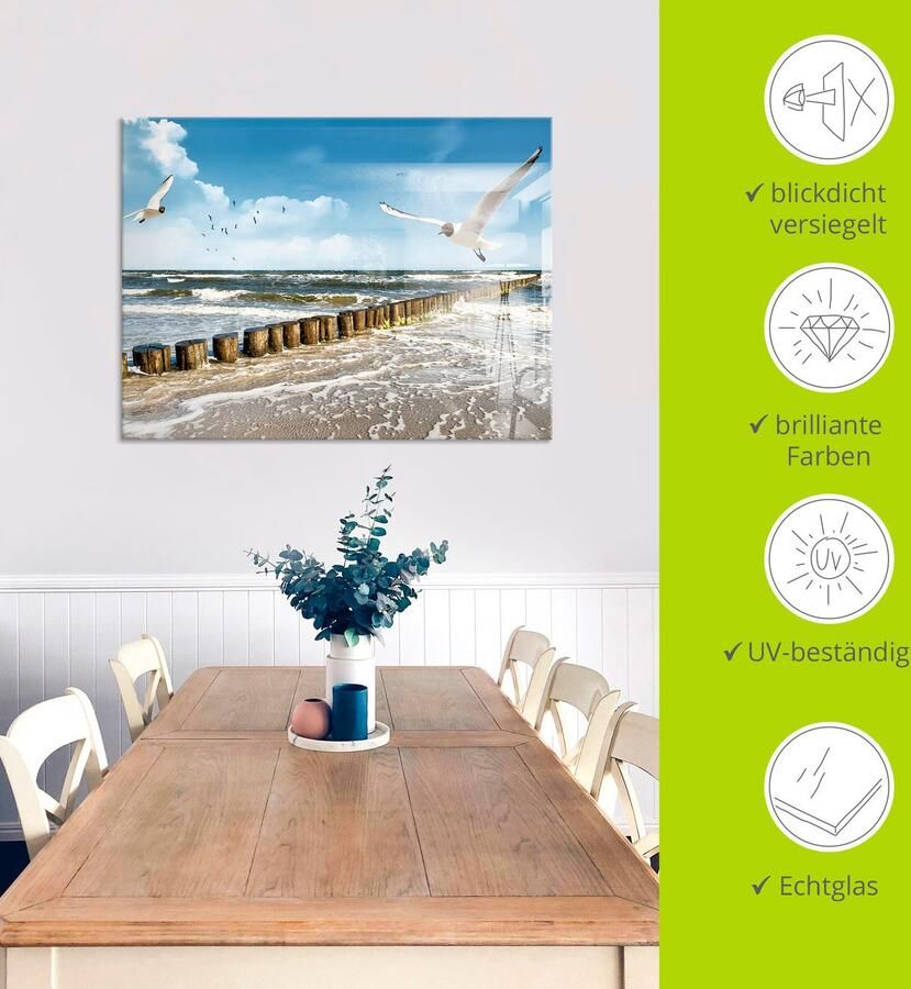 Artland Print op glas Oostzee in verschillende maten - Foto 3