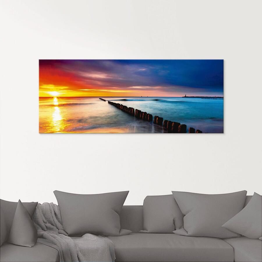 Artland Print op glas Oostzee met mooie zonsopkomst - Foto 2