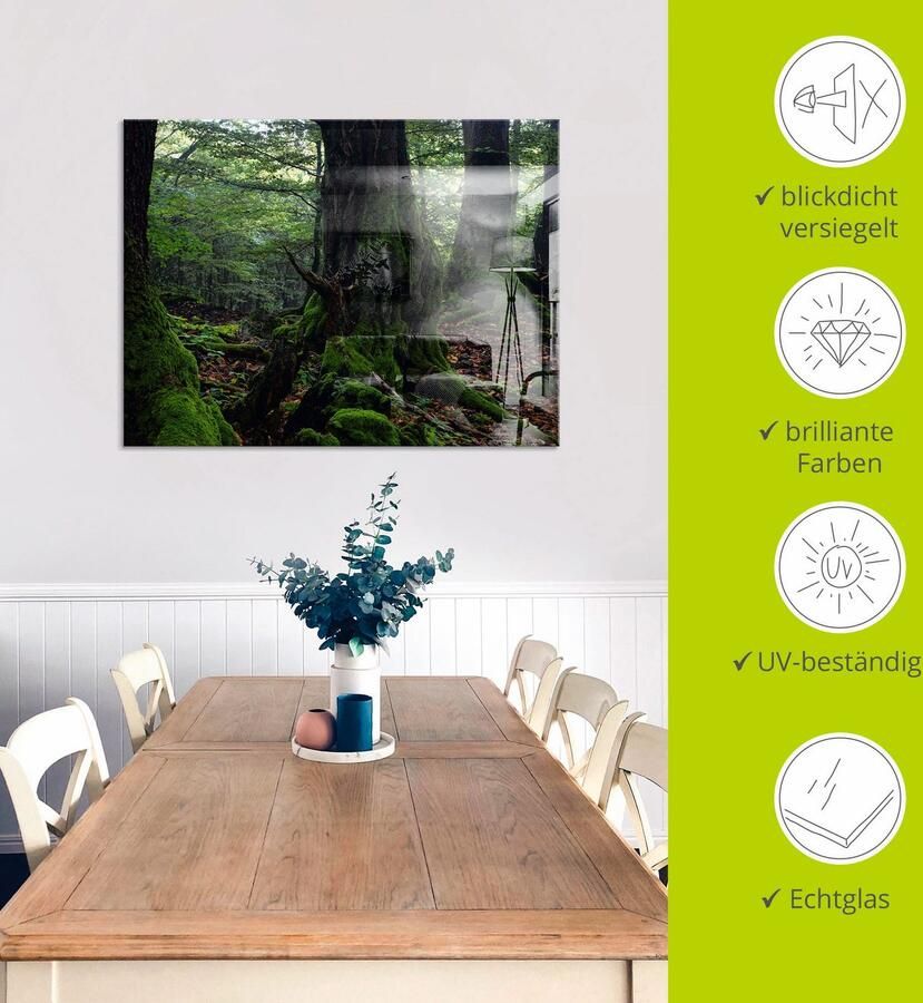 Artland Print op glas Oude bomen aan de kraterrand - Foto 4