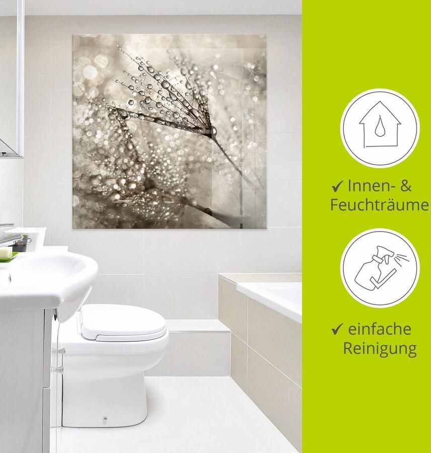 Artland Print op glas Paardebloem dauwdruppels I - Foto 4