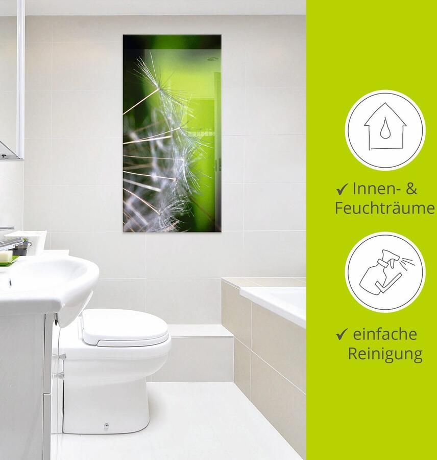 Artland Print op glas Paardebloem zaden in verschillende maten - Foto 3