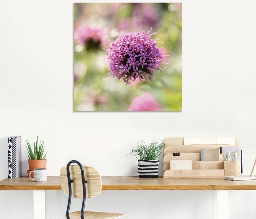 Artland Print op glas Paars Bloem in tegenlicht - Foto 5