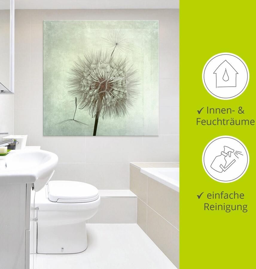 Artland Print op glas Pluizenbol II in verschillende maten - Foto 3