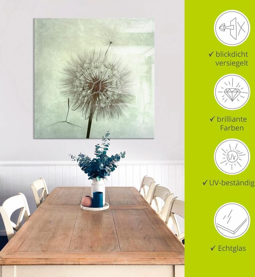 Artland Print op glas Pluizenbol II in verschillende maten - Foto 4