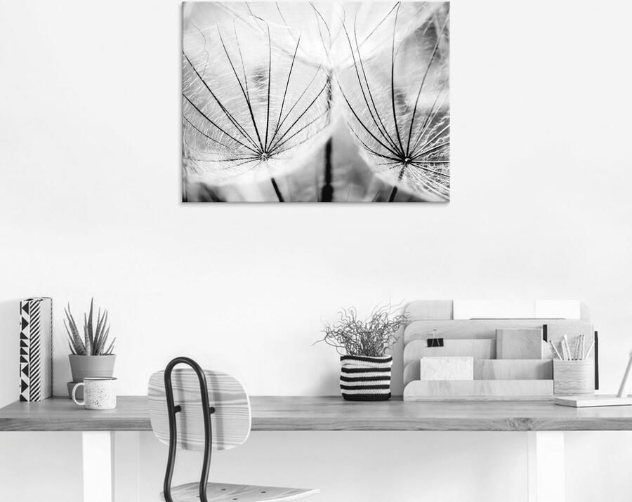 Artland Print op glas Pluizenbol in zwart-wit - Foto 6