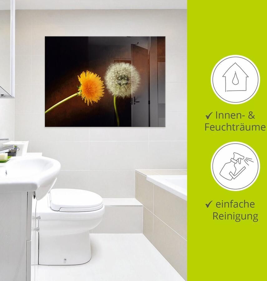 Artland Print op glas Pluizenbol paardenbloem - Foto 3