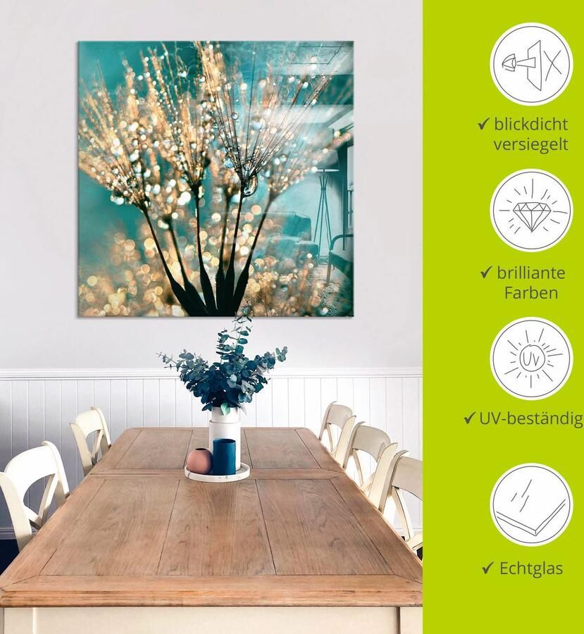 Artland Print op glas Pluizenbol pluimen abstract - Foto 4