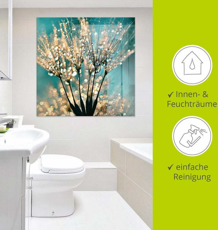 Artland Print op glas Pluizenbol pluimen abstract - Foto 3