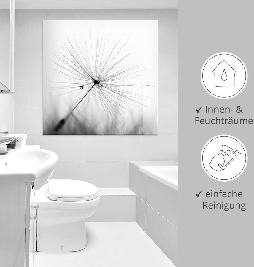 Artland Print op glas Pluizenbol pluimen in verschillende maten - Foto 3