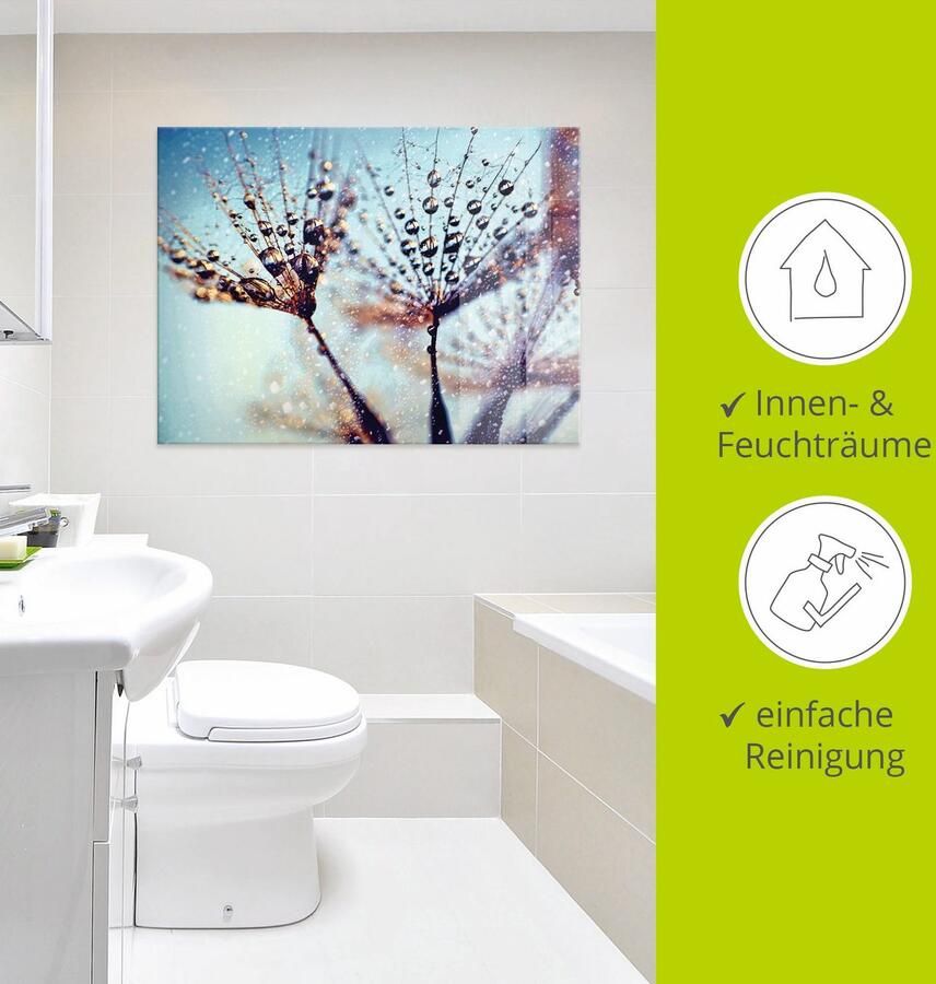 Artland Print op glas Pluizenbol regen abstract - Foto 3