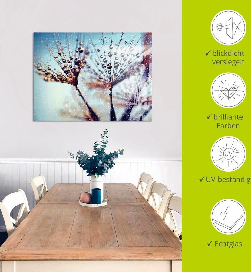 Artland Print op glas Pluizenbol regen abstract - Foto 4