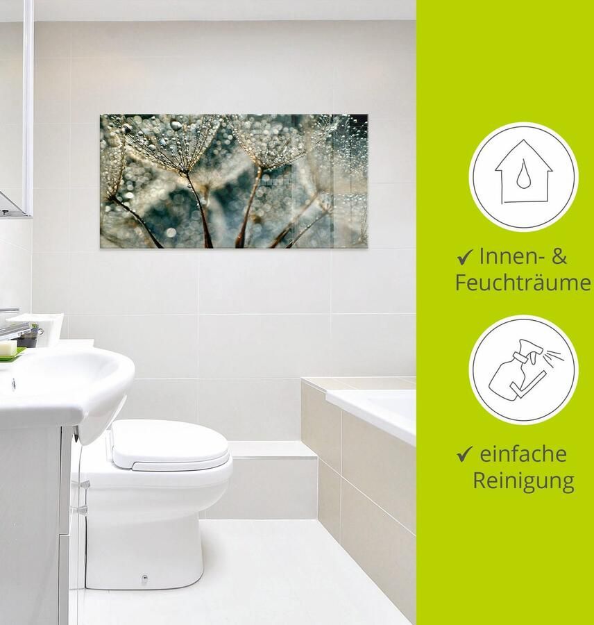 Artland Print op glas Pluizenbol regenbui in verschillende maten - Foto 3