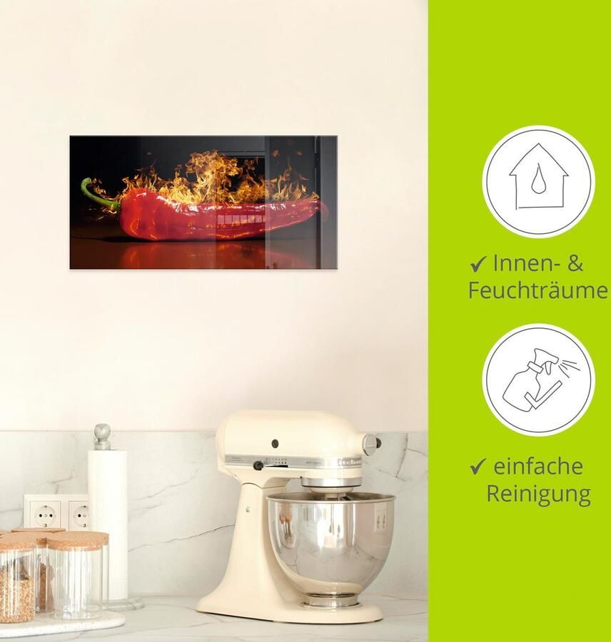 Artland Print op glas Rode hete chilipeper in verschillende maten - Foto 2