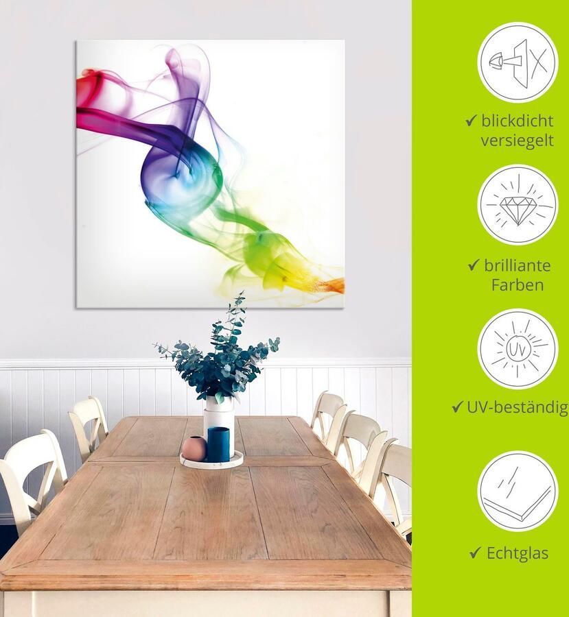 Artland Print op glas Rook abstract in verschillende maten - Foto 3