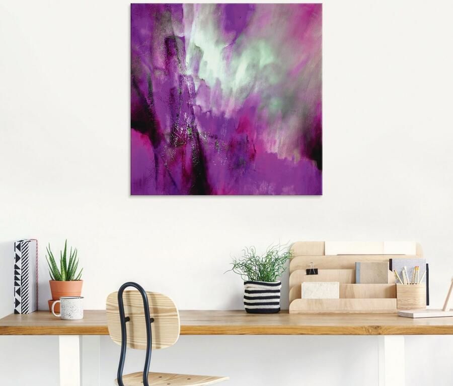 Artland Print op glas Roze licht in verschillende maten - Foto 5