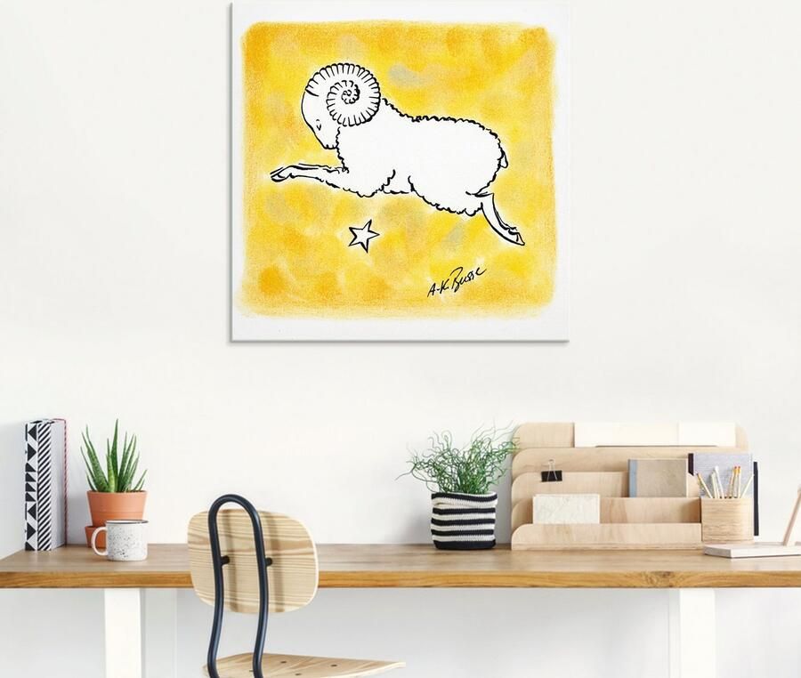 Artland Print op glas Serie sterrenbeeld ram - Foto 5