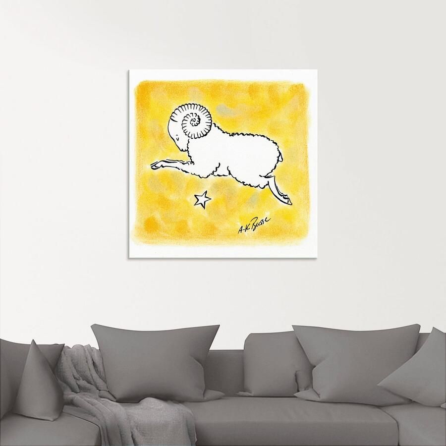 Artland Print op glas Serie sterrenbeeld ram
