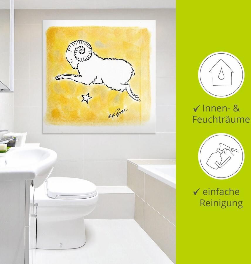 Artland Print op glas Serie sterrenbeeld ram - Foto 3