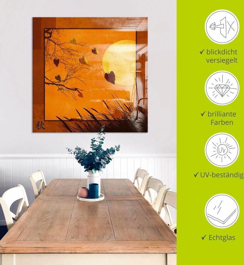 Artland Print op glas Serie vier seizoenen Herfst - Foto 4