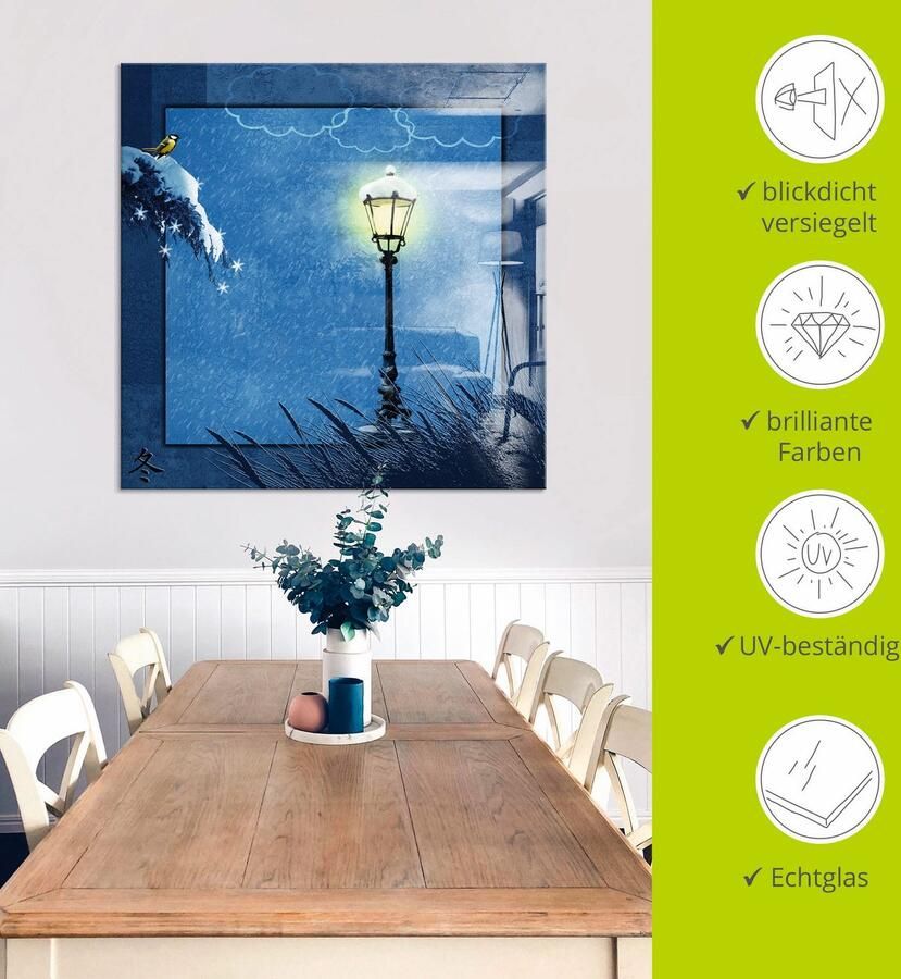 Artland Print op glas Serie vier seizoenen Winter - Foto 4