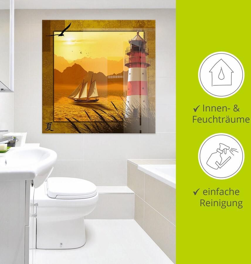 Artland Print op glas Serie vier seizoenen Zomer - Foto 3