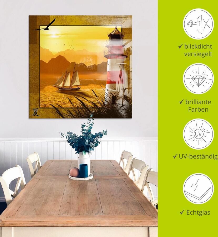 Artland Print op glas Serie vier seizoenen Zomer - Foto 4