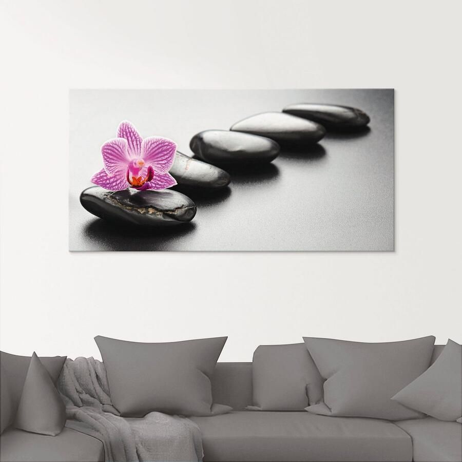 Artland Print op glas Spa-concept met zen stenen en orchidee - Foto 2